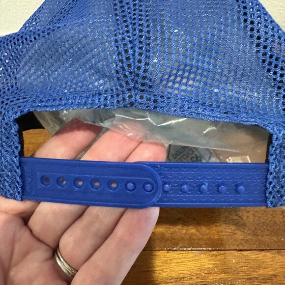 Titleist Hat Cap Snap Back Blue Mesh Trucker Embroidered Golf Mens Side Patch - Picture 5 of 8